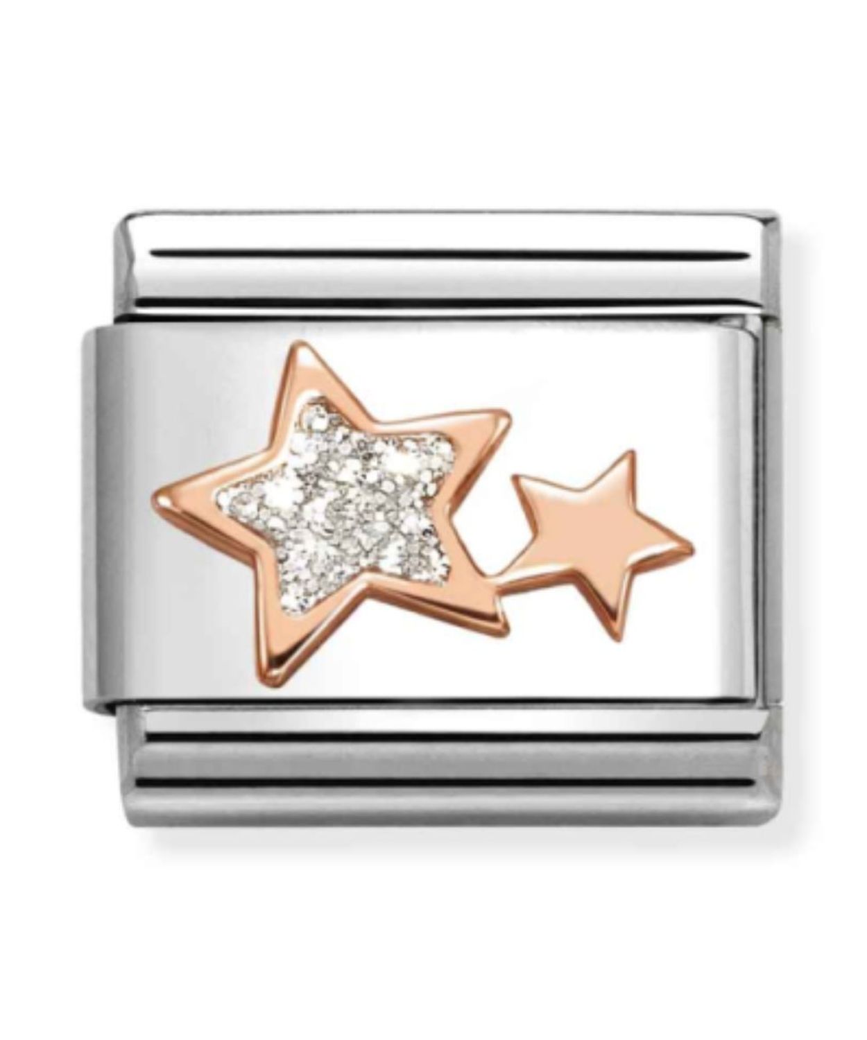 Nomination Composable Rose Gold 9K gwiazdy ze srebrną brokatową emalią 43020529.jpg